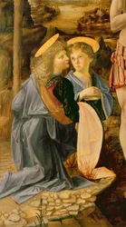 Il Battesimo di Cristo da Giovanni Battista, c.1475 (dettaglio)